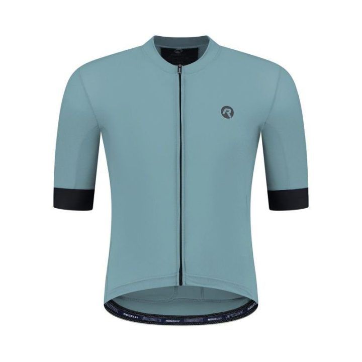 Vyriški dviratininko marškinėliai su kišenėmis nugaroje mėlynos spalvos Rogelli
