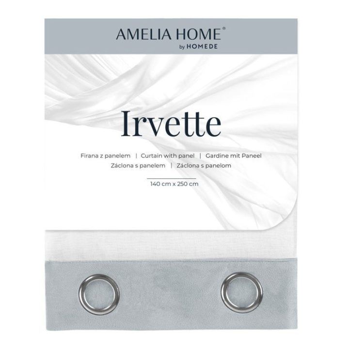 Užuolaidos su žiedais sidabrinės Amelia Home