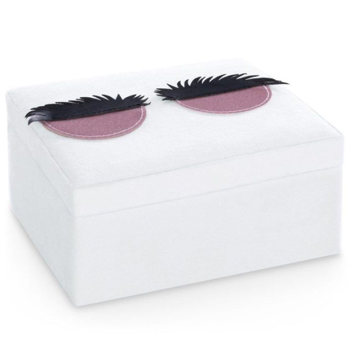 Balta papuošalų dėžutė AH Lashes 14×9 cm
