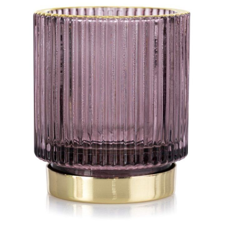 Violetinė žvakidė Pompey 7×8 cm