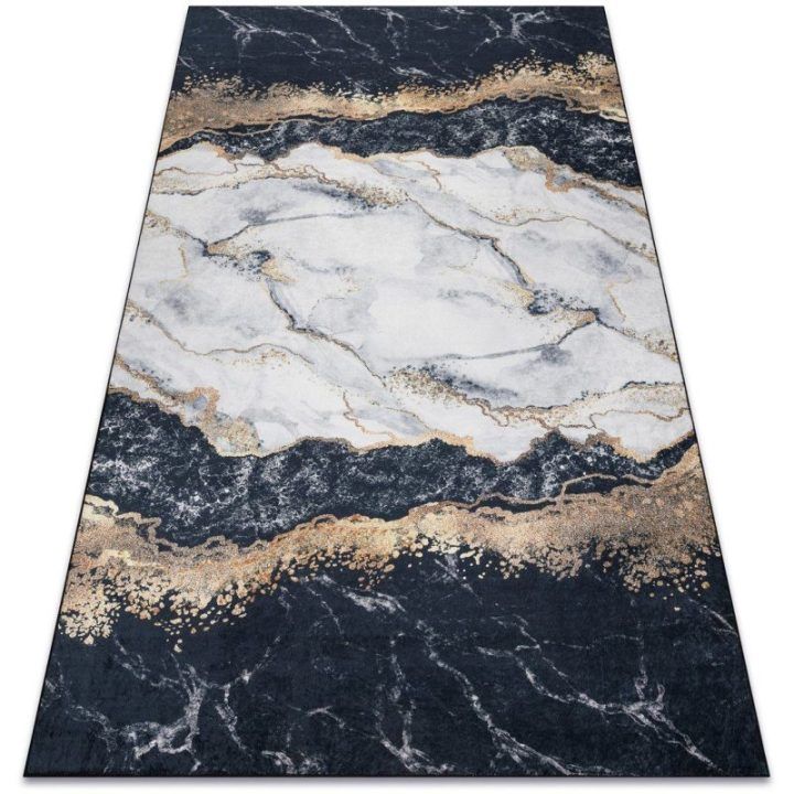 Kilimas juodas 120×170 cm iš poliesterio Mark Hakano
