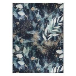 Kilimas 120×170 cm juodas ir turkio spalvos LEAVES3 ARLEN