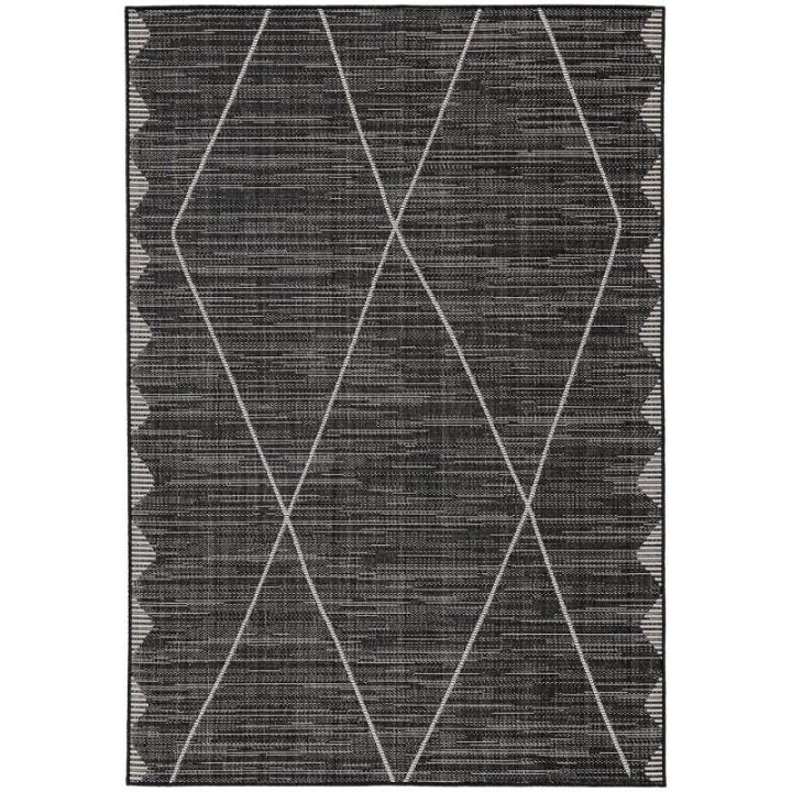 Kilimas juodas 60×110 iš sintetinių pluoštų benuta
