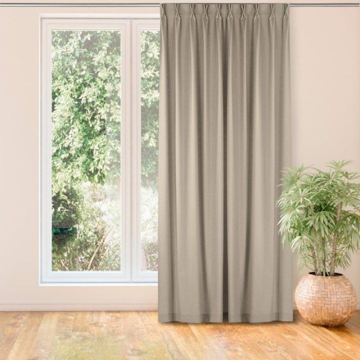 Užuolaidos 220×245 cm smėlio spalvos BRAID FLEX CARMENA