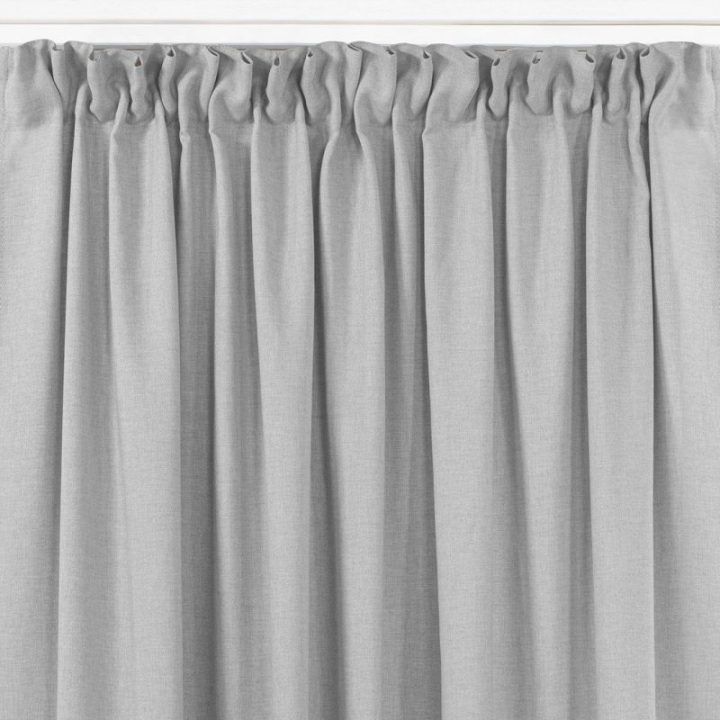 Užuolaidos 300×270 cm pilkos spalvos pinta klostė CARMENA