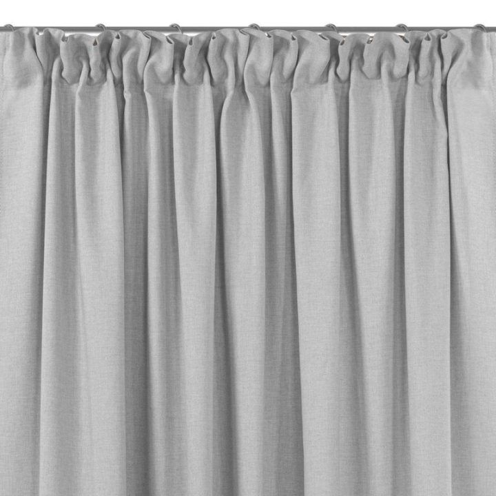 Užuolaidos 300×270 cm pilkos spalvos pinta klostė CARMENA