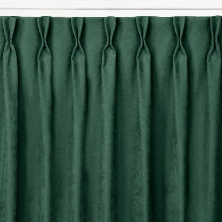 Užuolaidos 220×245 cm tamsiai žalia CHENILLE FLEX