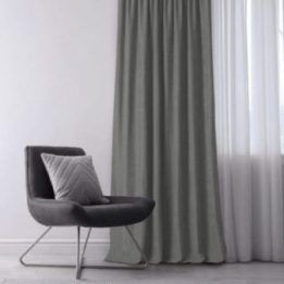 Užuolaidos 220×245 cm pilkos iš chenilės CHENILLE PLEAT W 70