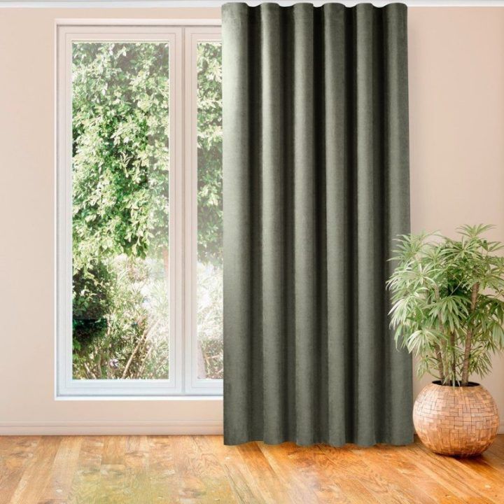 Užuolaidos 420×270 cm, pilkos spalvos, chenille