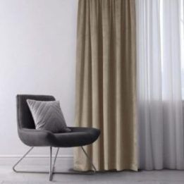 Užuolaidos aksominės 400×245 smėlio spalvos