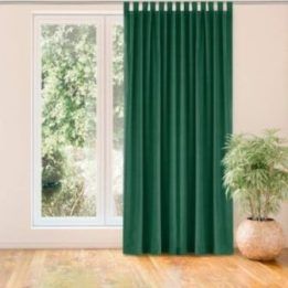 Užuolaidos 400×300 cm, tamsiai žalia VELVET TAB