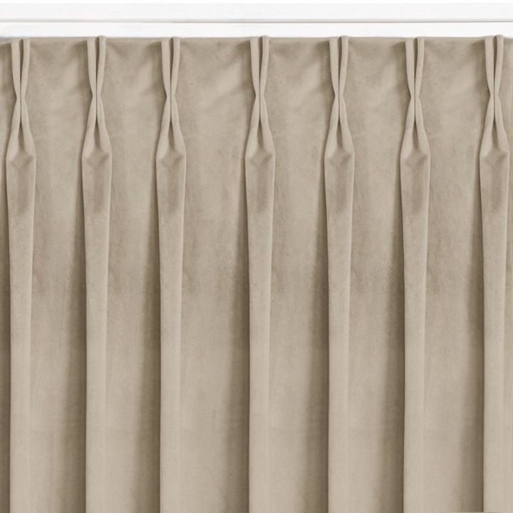 Užuolaidos 200 × 270 cm, kreminės spalvos VELVET FLEX