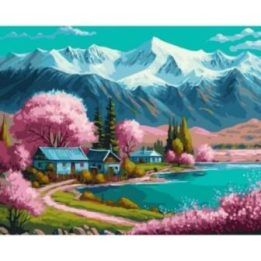 Tapyba pagal skaičius Spring Lake (kalnų kaimas), 40 × 50 cm