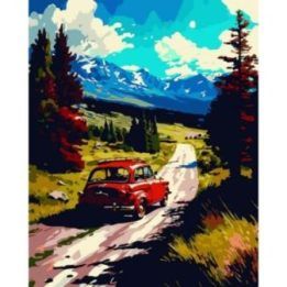 Tapyba pagal skaičius Kalnų kelio nuotykis 40 × 50 cm