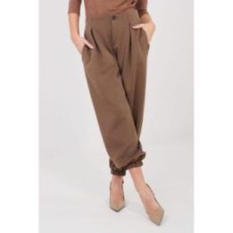 Moteriškos jogger stiliaus kelnės iš viskozės Italy Moda