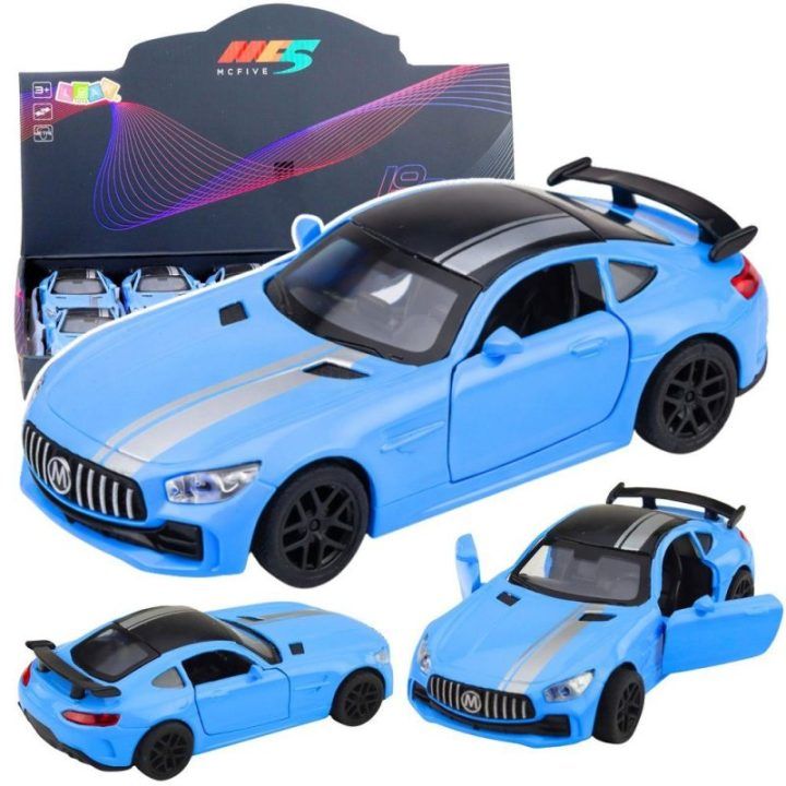Vaikiškas metalinis sportinis automobilis 1:32, su šviesa ir garsais