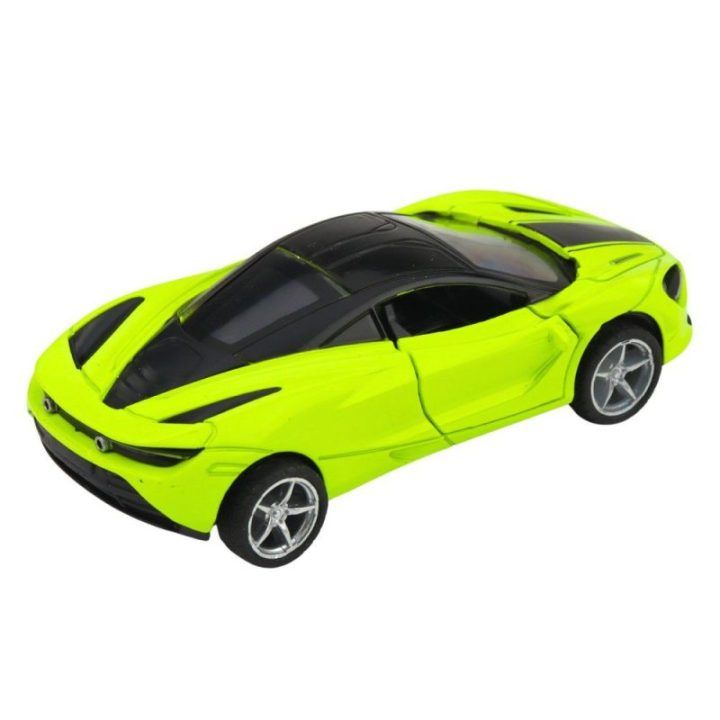 Vaikiškas metalo sportinis automobilis 1:32, žalias su šviesomis ir garsais
