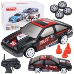 Vaikiškas nuotolinio valdymo drifto automobilis 1:24 juodas