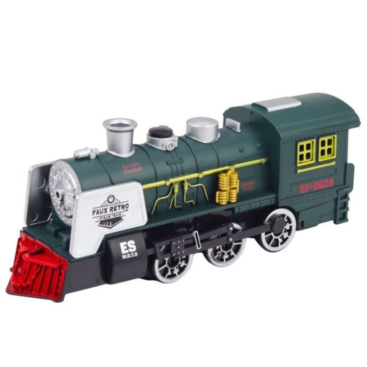 Lokomotyvas vaikiškas su dūmais ir sensoriumi