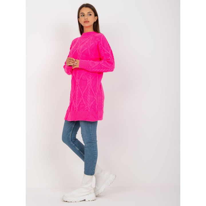 Fluo rožinis megztinis