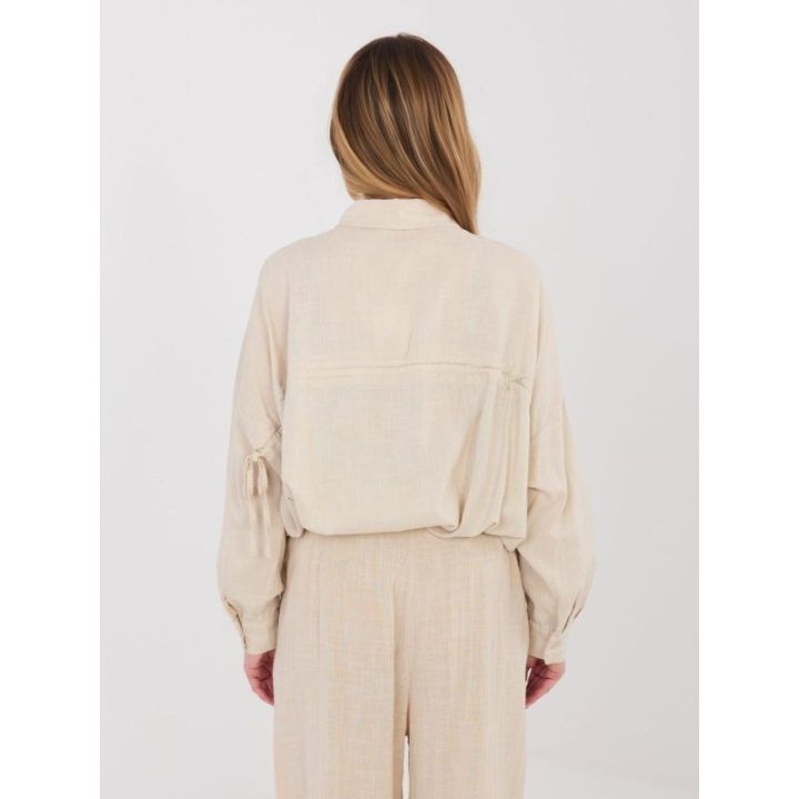 Moteriška palaidinė oversize smėlio spalvos