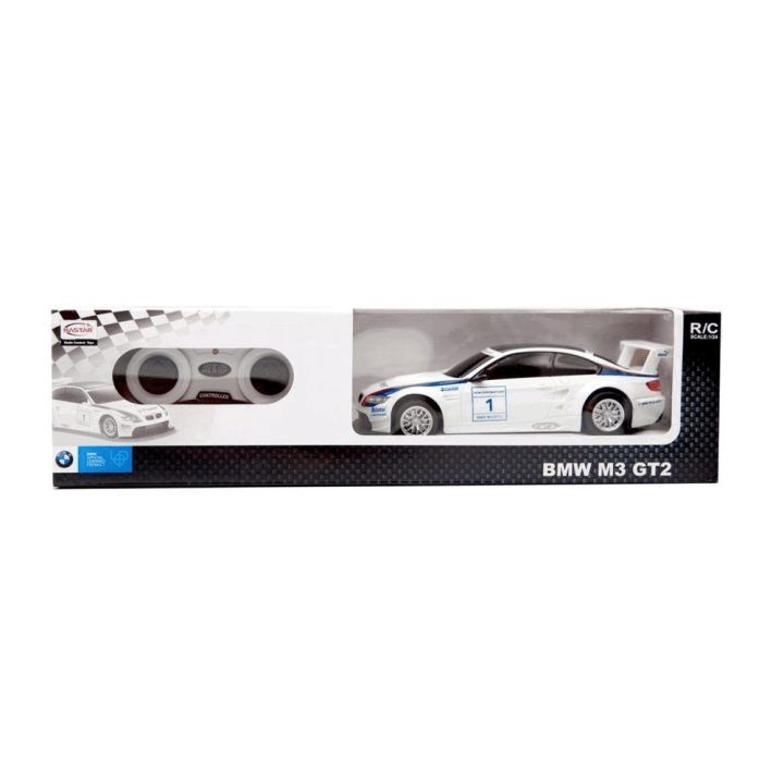 BMW M3 GT2 1:24 nuotoliniu būdu valdomas automobilis, balta