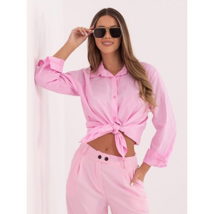 Rožinė klasikinė moteriška palaidinė (one size)