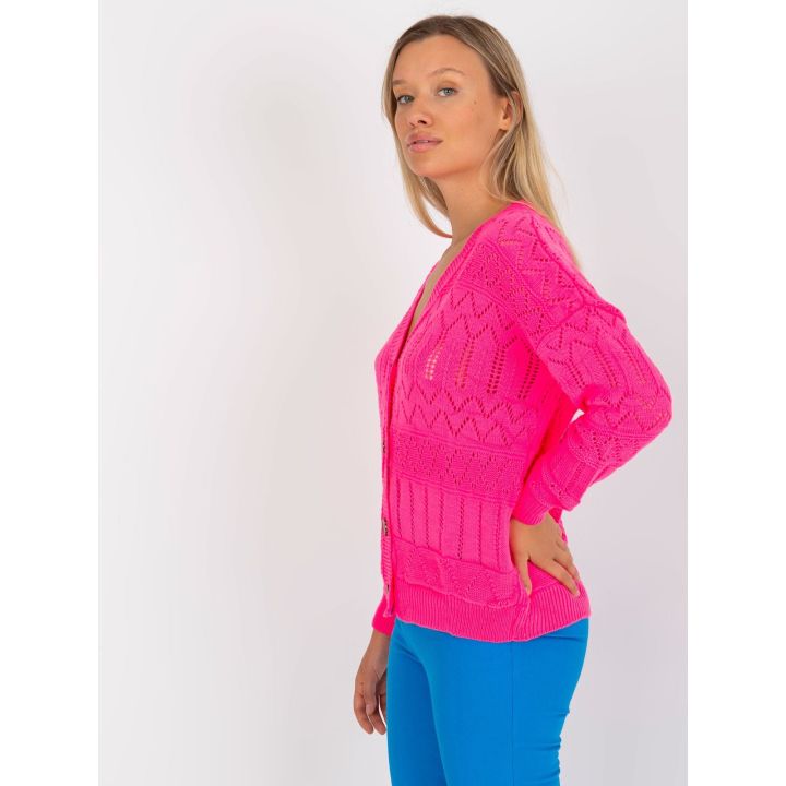 Fluo rožinis megztinis