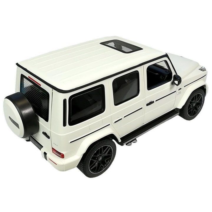 Mercedes G63 Rastar 1:14 baltas nuotoliniu būdu valdomas visureigis