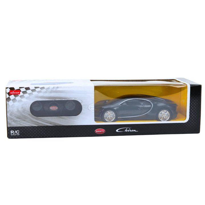 Bugatti Veyron Chiron 1:24 nuotoliniu būdu valdomas modelis, juodas