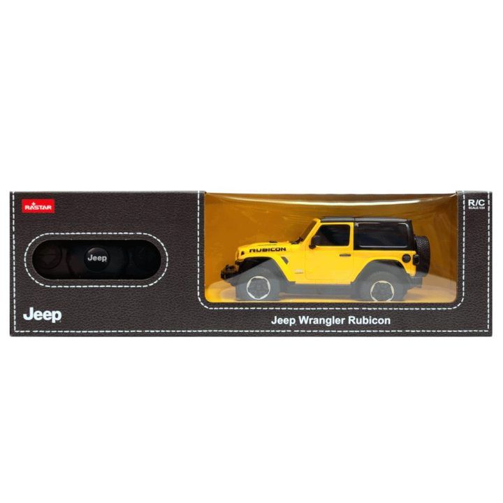 JEEP Wrangler JL Rubicon nuotolinis modelis 1:24, geltonas