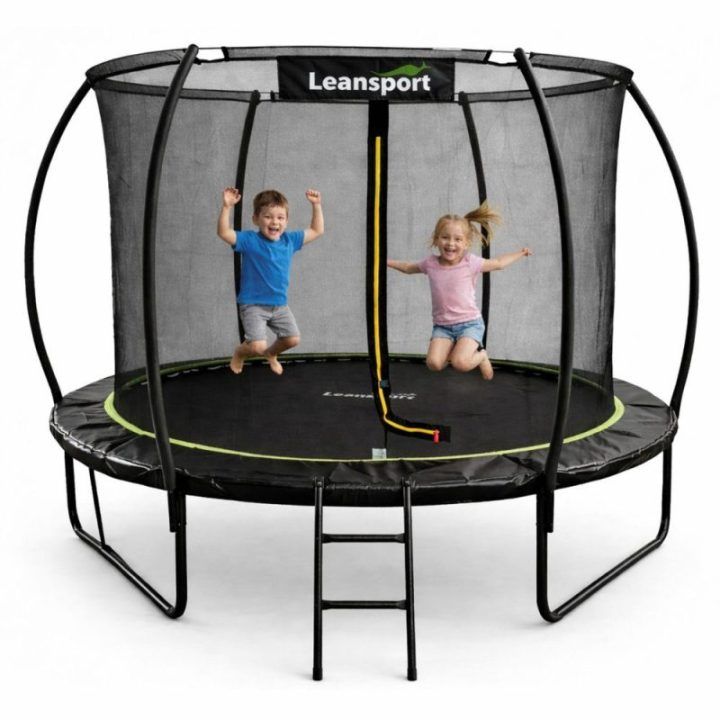 Lauko batutas LEAN 252 cm su apsauginiu tinkleliu, juodas–žalias