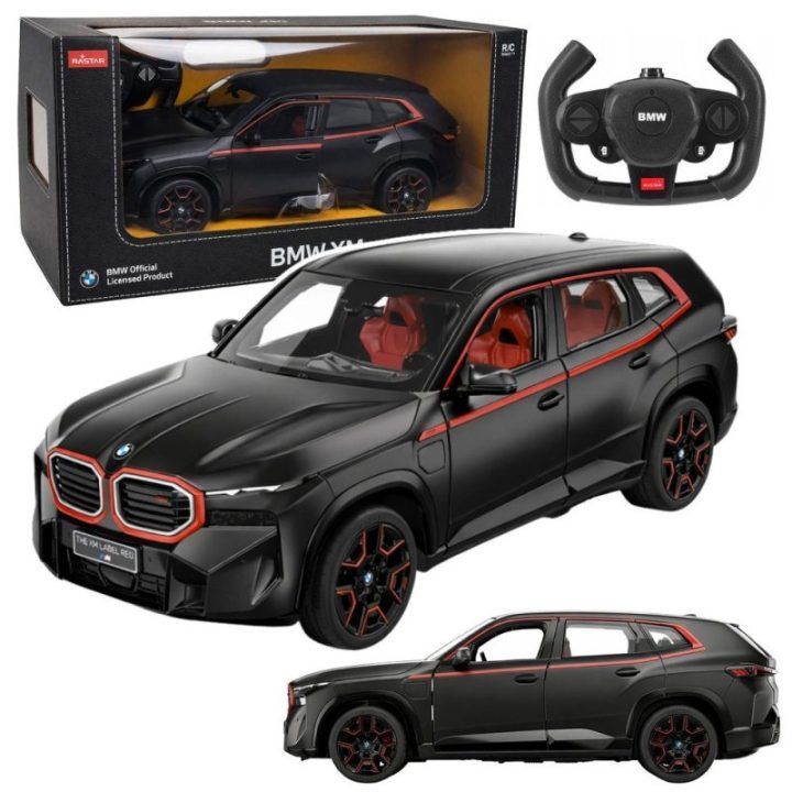 BMW XM nuotolinio valdymo automobilis 1:14 juodas