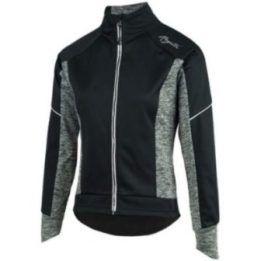 Moteriška softshell dviračių striukė CARLYN juoda‑pilka M
