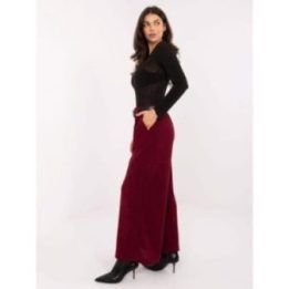 Moteriškos kelnės bordo spalvos su tampriu liemeniu