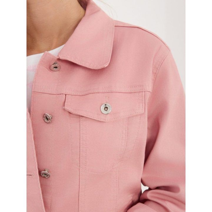 Moteriška džinsinė striukė H&M, rožinė