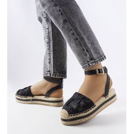 Juodos platforminės espadrilės Lafrenière