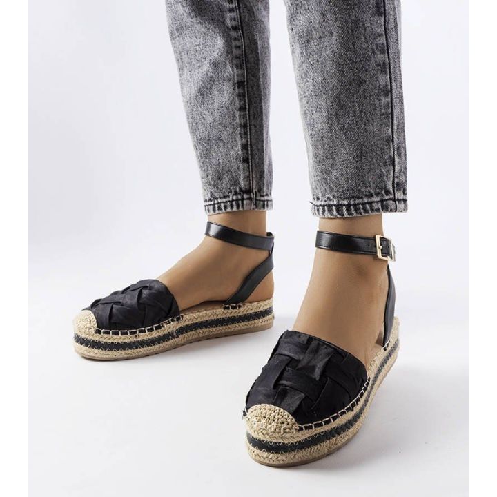 Juodos platforminės espadrilės Lafrenière