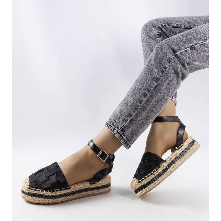 Juodos platforminės espadrilės Lafrenière