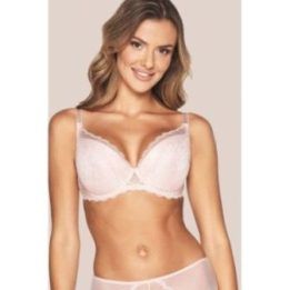 Nėriniuota push-up liemenėlė Kinga – rožinė