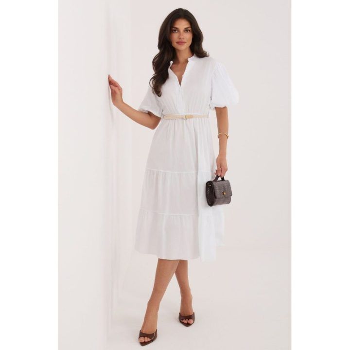 Moteriška midi suknelė su diržu Italy Moda