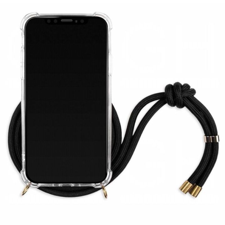 Telefono dėklas su dirželiu iPhone Xs Max, auksinės ir juodos spalvos