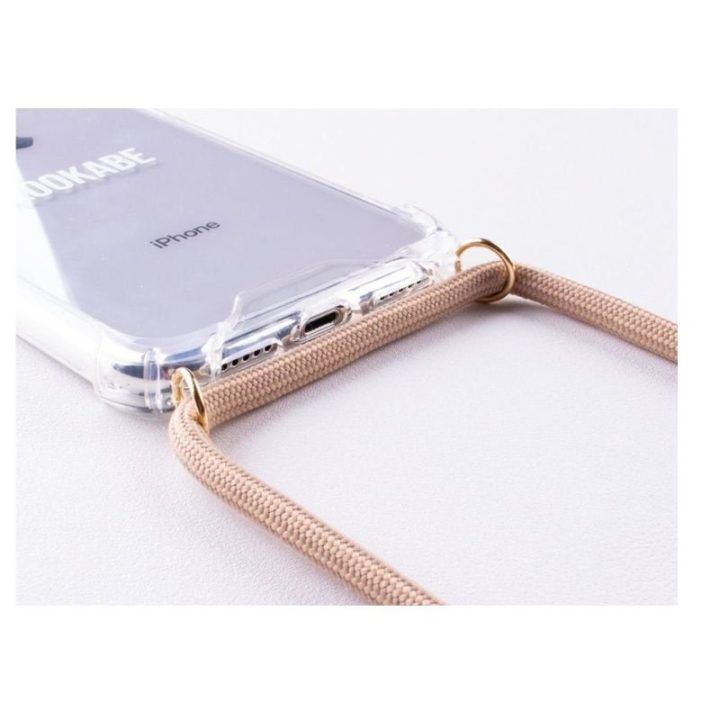 Telefono dėklas su dirželiu iPhone Xs, auksinis