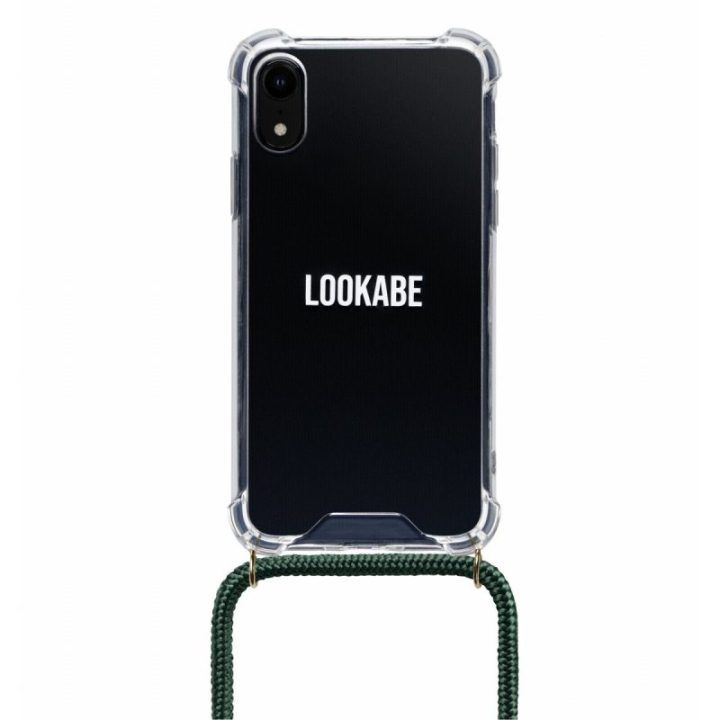 Žaliai auksinis telefono dėklas su dirželiu iPhone Xr