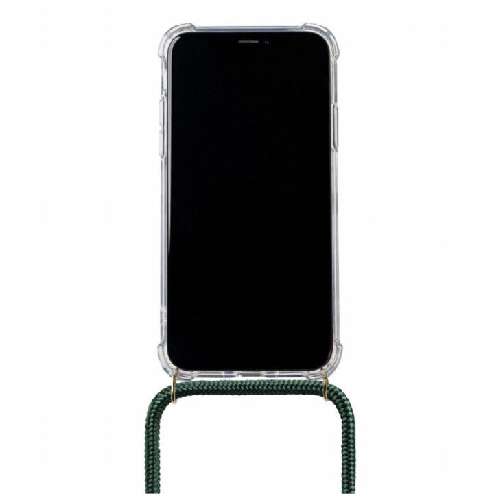 Žaliai auksinis telefono dėklas su dirželiu iPhone Xr