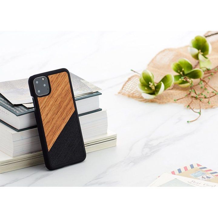 Juodas telefono dėklas MAN&WOOD iPhone 11 Pro Max