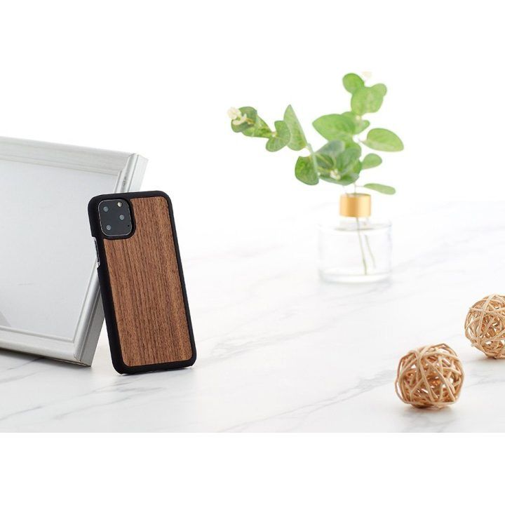 Telefono dėklas iPhone 11 Pro, juodas riešutmedis