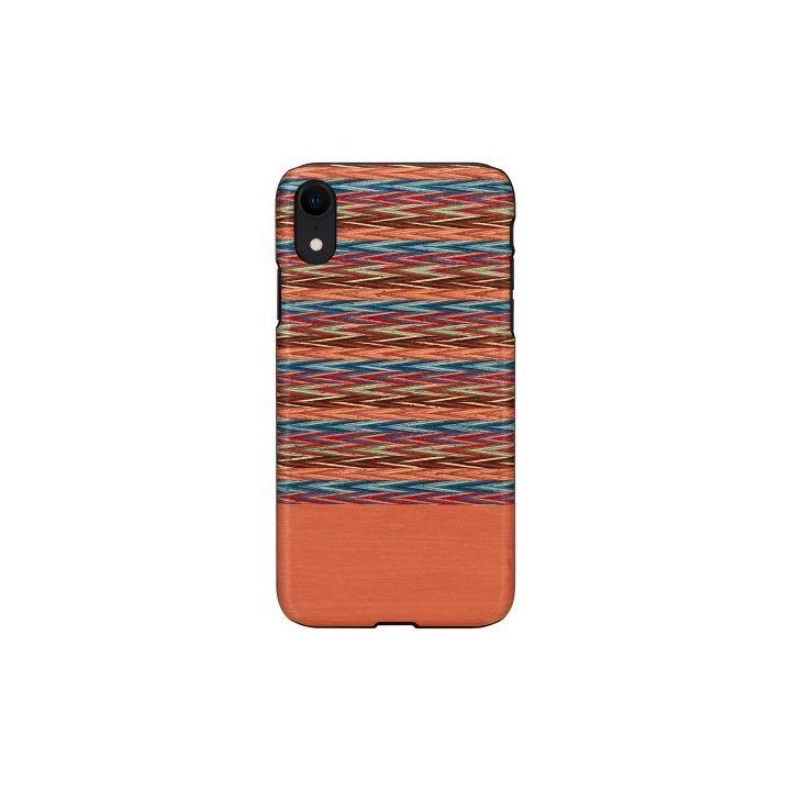 Telefono dėklas iPhone XR, rudos ir juodos spalvos languotas