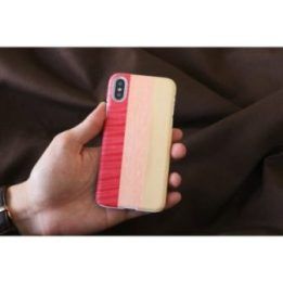Telefono dėklas MAN&WOOD iPhone X/XS, rožinis