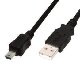 Juodas USB A–miniUSB laidas, 2 m